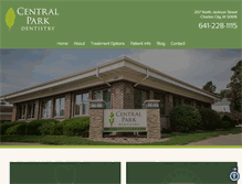 Tablet Screenshot of centralparkdentistrycc.com